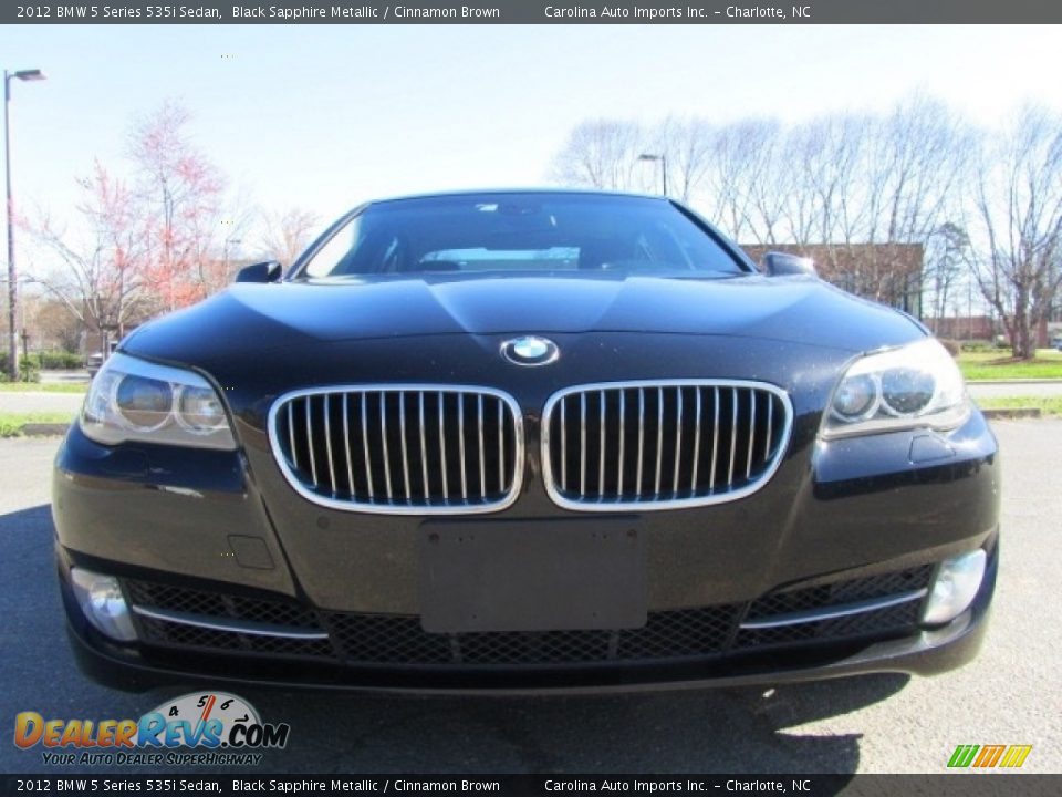 2012 BMW 5 Series 535i Sedan Black Sapphire Metallic / Cinnamon Brown Photo #3