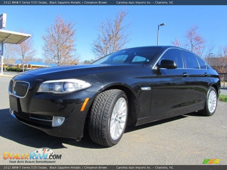 2012 BMW 5 Series 535i Sedan Black Sapphire Metallic / Cinnamon Brown Photo #5
