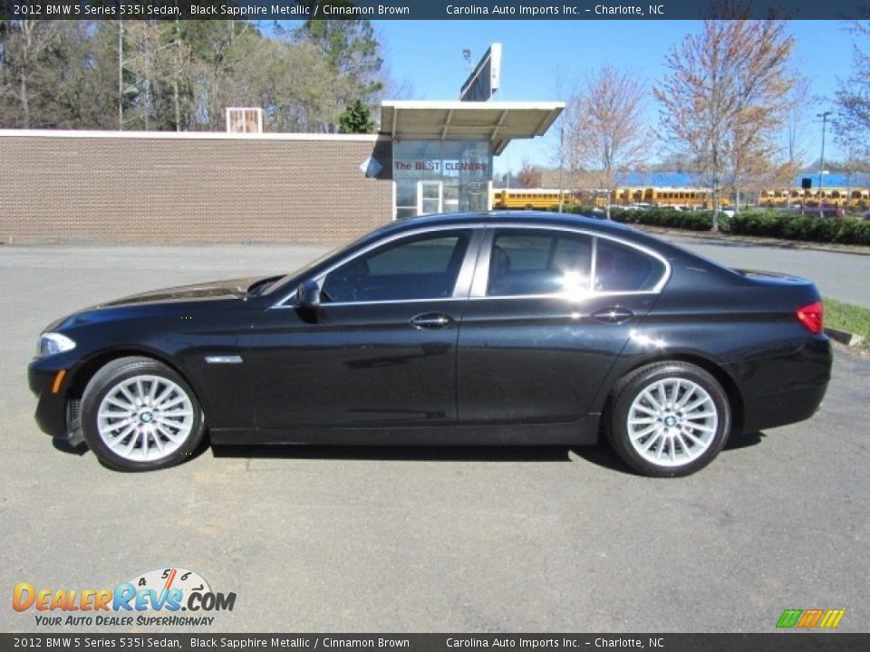 2012 BMW 5 Series 535i Sedan Black Sapphire Metallic / Cinnamon Brown Photo #6