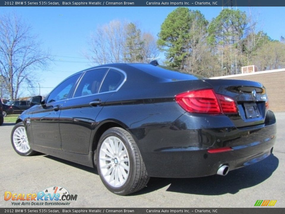 2012 BMW 5 Series 535i Sedan Black Sapphire Metallic / Cinnamon Brown Photo #7
