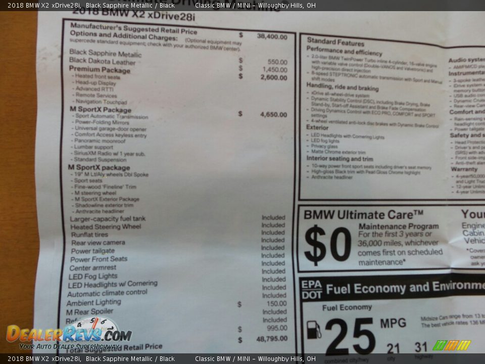 2018 BMW X2 xDrive28i Black Sapphire Metallic / Black Photo #7