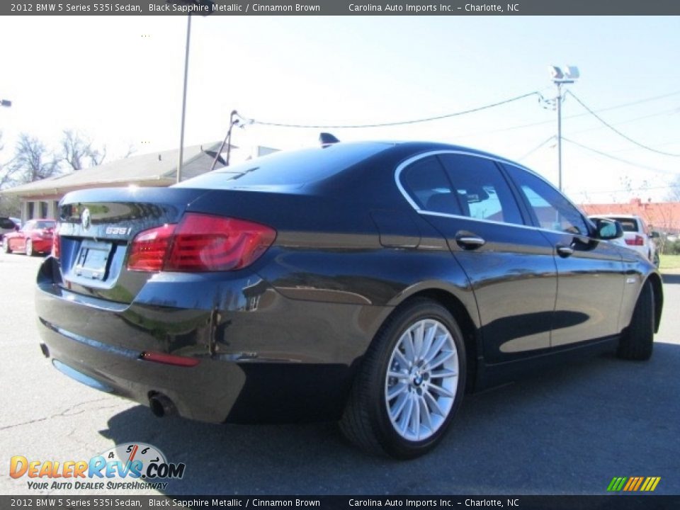 2012 BMW 5 Series 535i Sedan Black Sapphire Metallic / Cinnamon Brown Photo #9