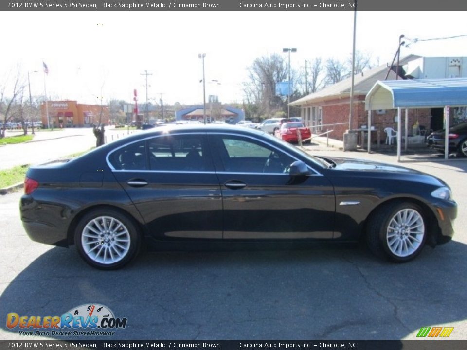 2012 BMW 5 Series 535i Sedan Black Sapphire Metallic / Cinnamon Brown Photo #10
