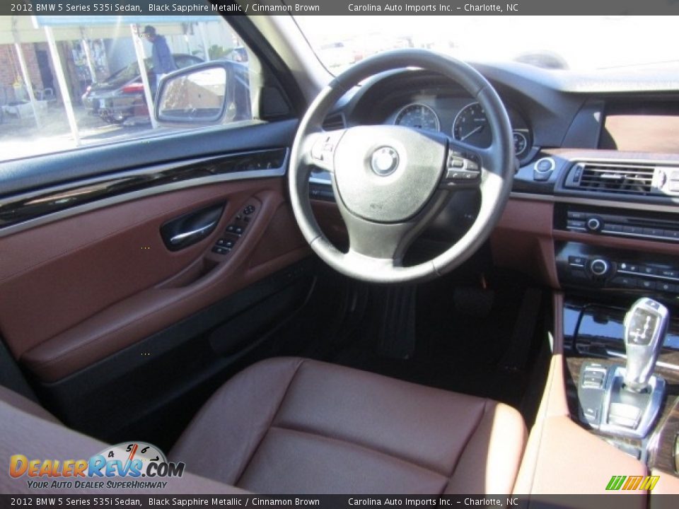2012 BMW 5 Series 535i Sedan Black Sapphire Metallic / Cinnamon Brown Photo #11