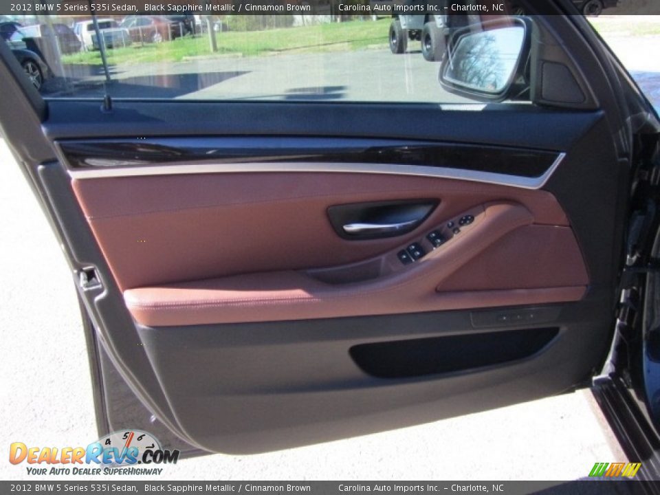 2012 BMW 5 Series 535i Sedan Black Sapphire Metallic / Cinnamon Brown Photo #17
