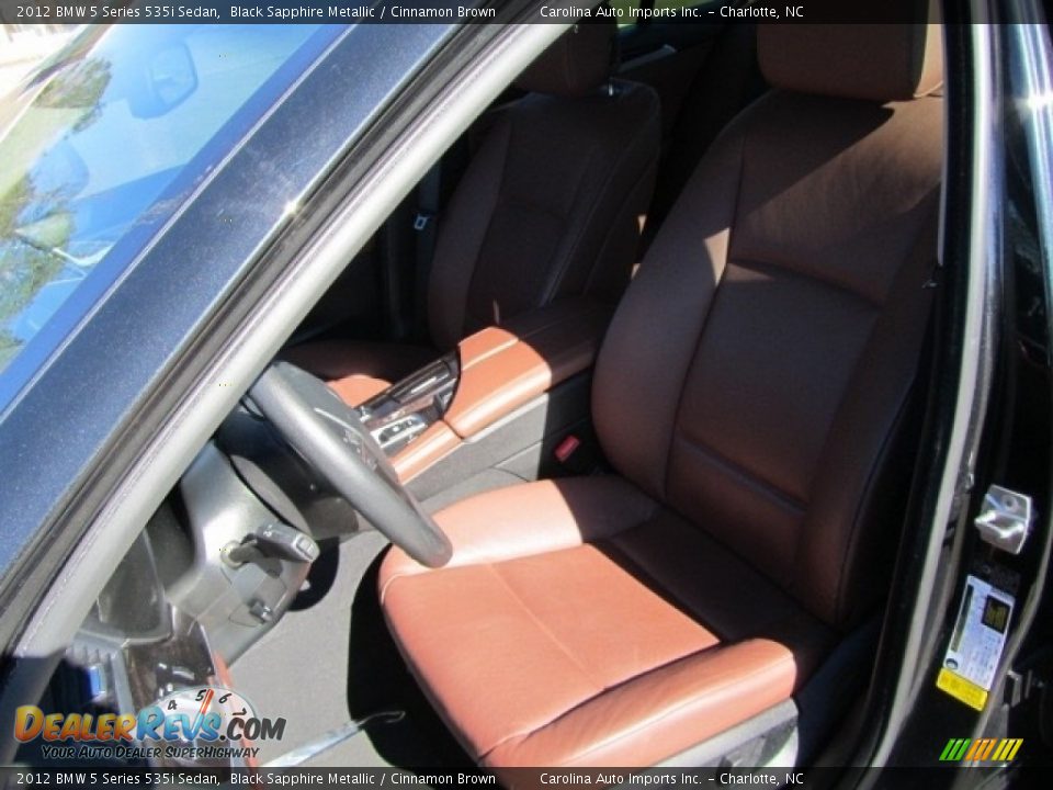 2012 BMW 5 Series 535i Sedan Black Sapphire Metallic / Cinnamon Brown Photo #18
