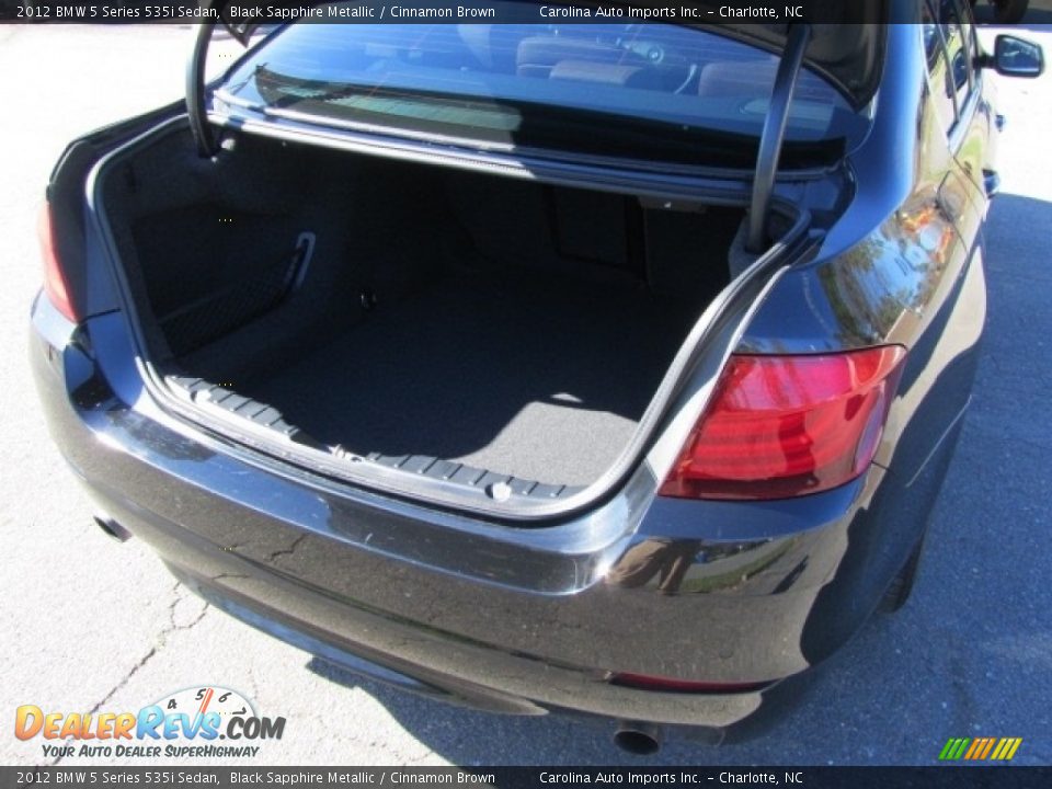 2012 BMW 5 Series 535i Sedan Black Sapphire Metallic / Cinnamon Brown Photo #20