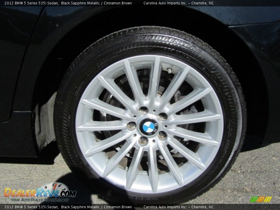 2012 BMW 5 Series 535i Sedan Black Sapphire Metallic / Cinnamon Brown Photo #26
