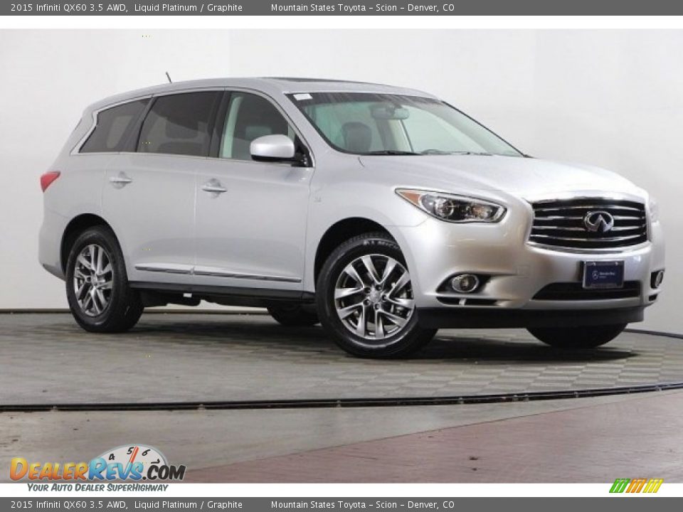 2015 Infiniti QX60 3.5 AWD Liquid Platinum / Graphite Photo #1