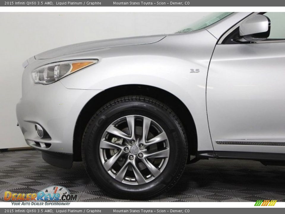 2015 Infiniti QX60 3.5 AWD Liquid Platinum / Graphite Photo #11