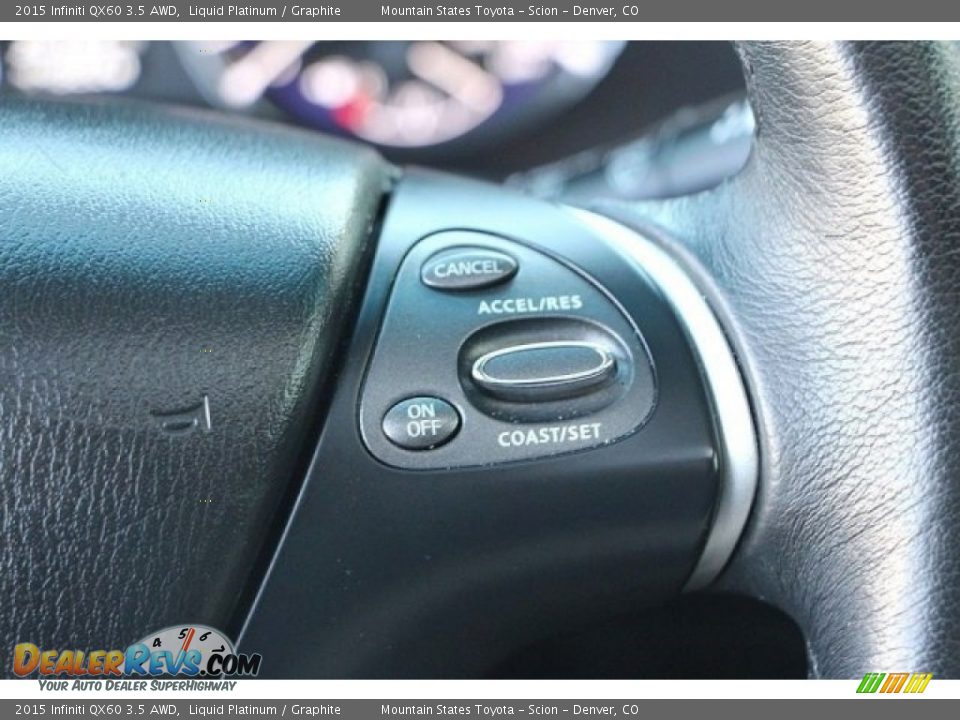 2015 Infiniti QX60 3.5 AWD Liquid Platinum / Graphite Photo #30