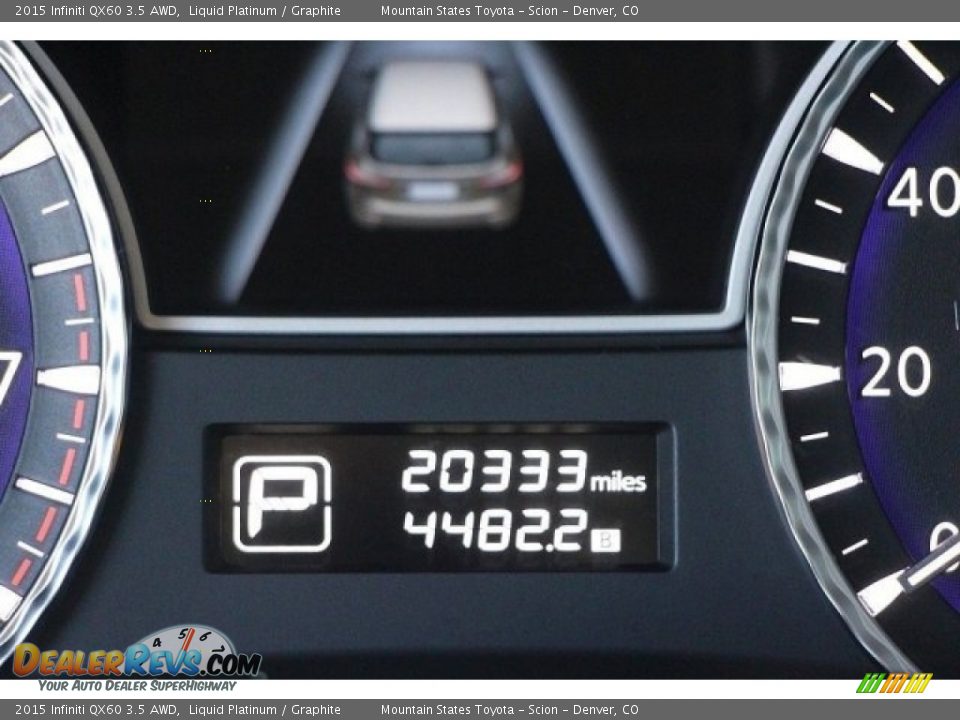 2015 Infiniti QX60 3.5 AWD Liquid Platinum / Graphite Photo #34
