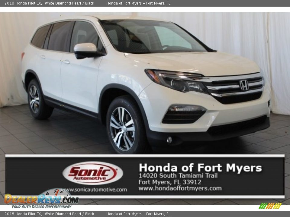 2018 Honda Pilot EX White Diamond Pearl / Black Photo #1