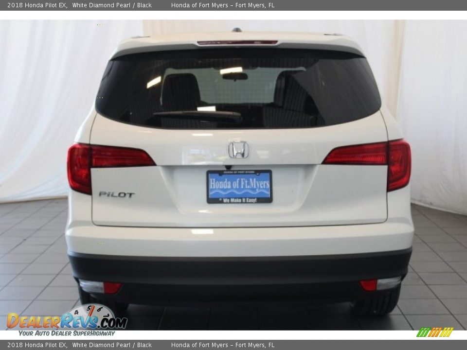 2018 Honda Pilot EX White Diamond Pearl / Black Photo #7