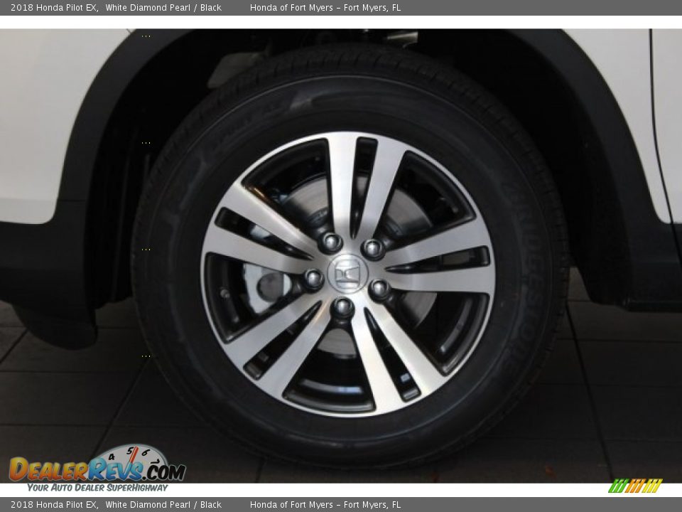 2018 Honda Pilot EX White Diamond Pearl / Black Photo #11