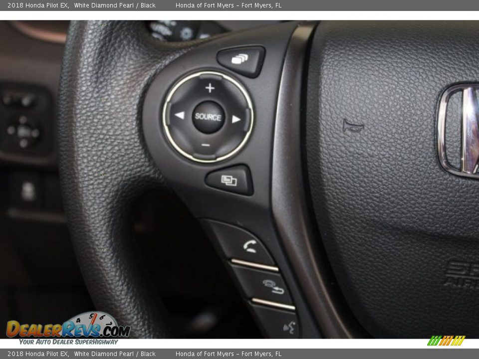 2018 Honda Pilot EX White Diamond Pearl / Black Photo #19