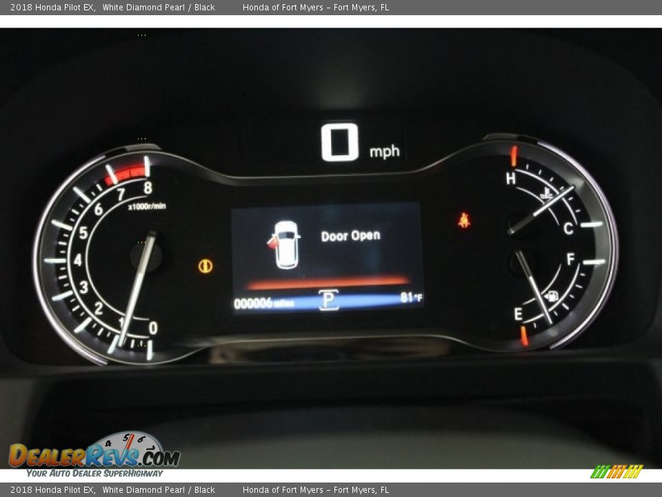 2018 Honda Pilot EX White Diamond Pearl / Black Photo #21