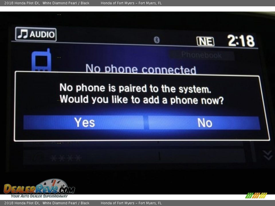 2018 Honda Pilot EX White Diamond Pearl / Black Photo #24