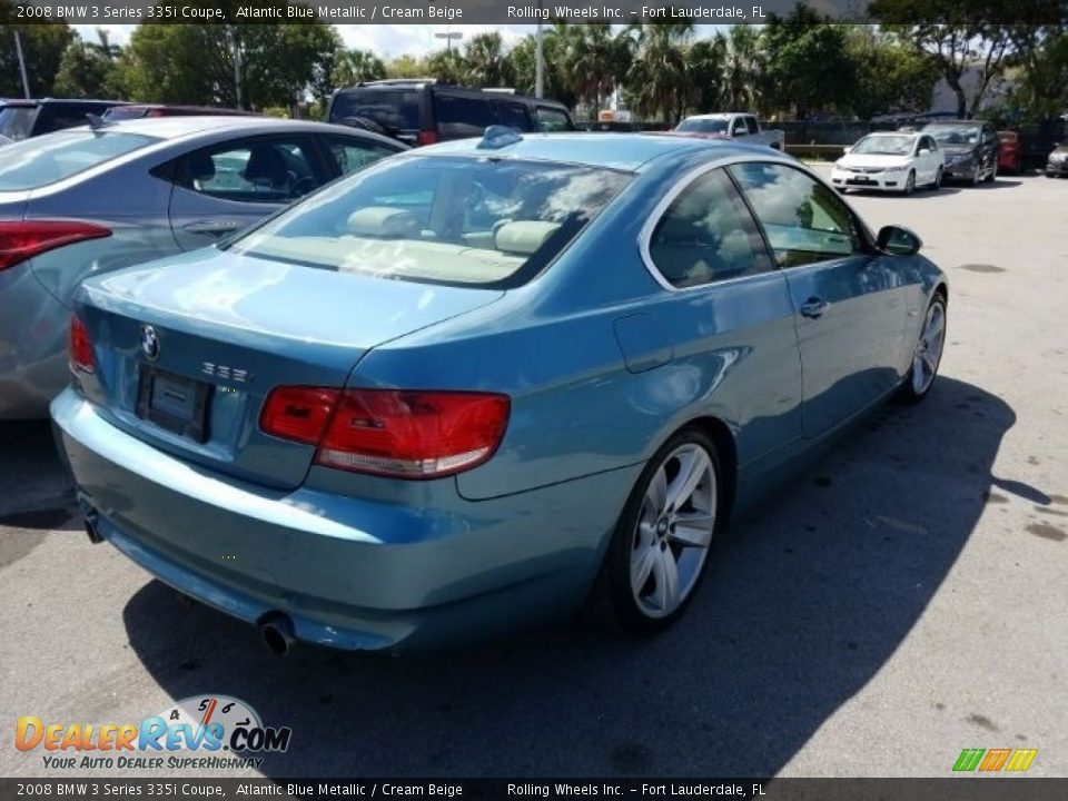 2008 BMW 3 Series 335i Coupe Atlantic Blue Metallic / Cream Beige Photo #3