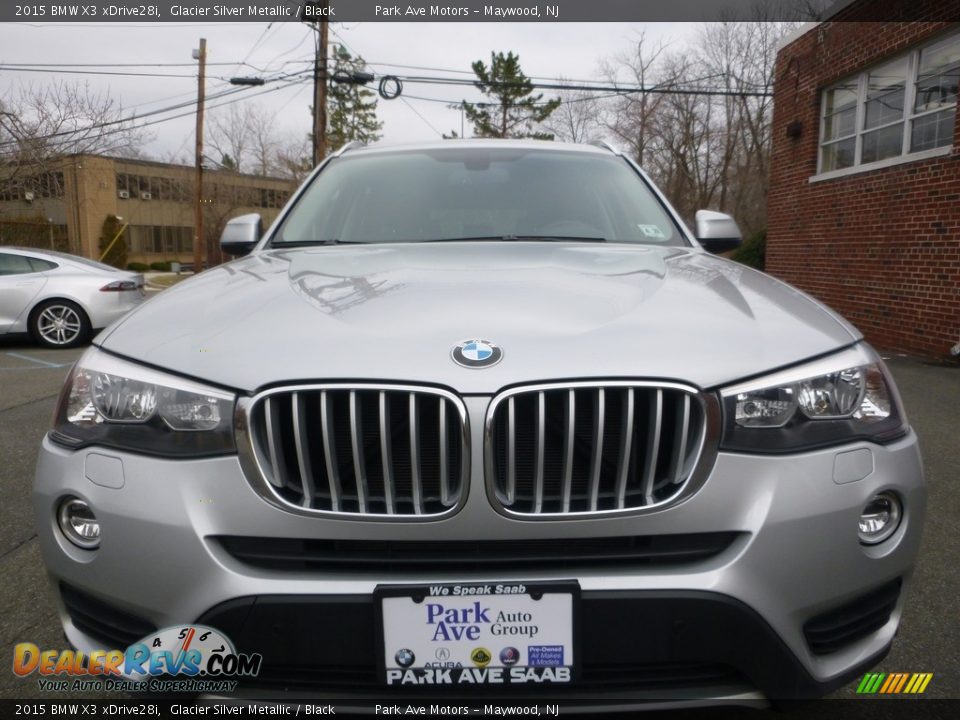 2015 BMW X3 xDrive28i Glacier Silver Metallic / Black Photo #9