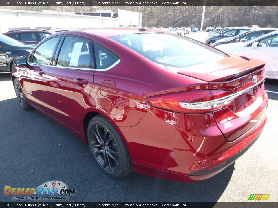2018 Ford Fusion Hybrid SE Ruby Red / Ebony Photo #6