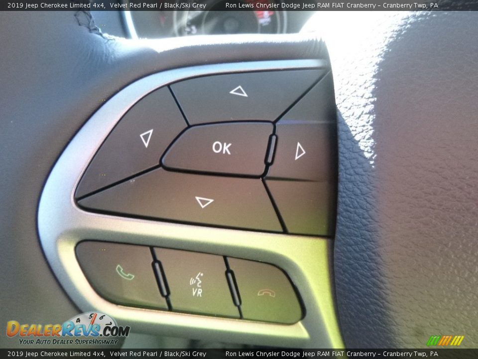 2019 Jeep Cherokee Limited 4x4 Velvet Red Pearl / Black/Ski Grey Photo #20