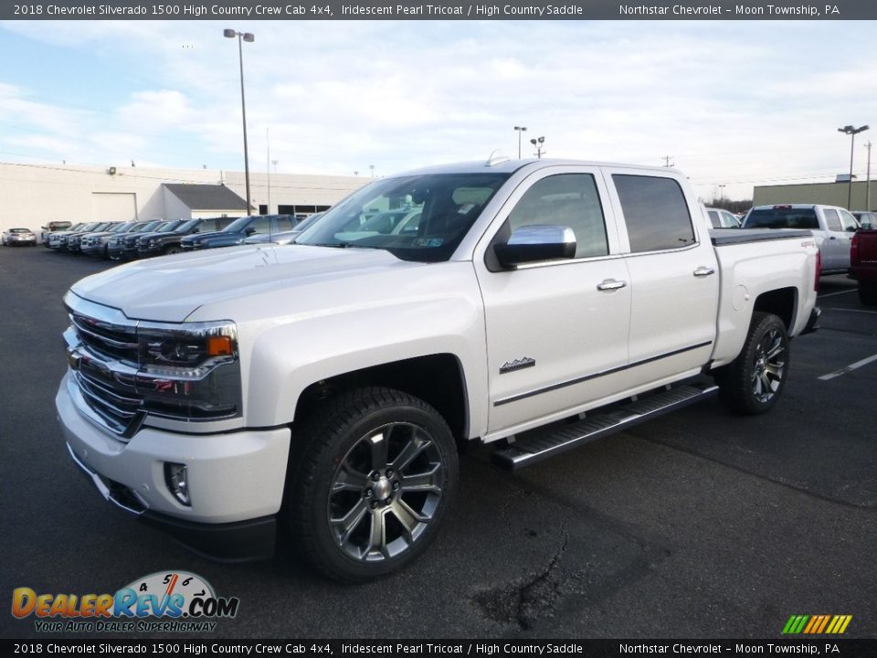 2018 Chevrolet Silverado 1500 High Country Crew Cab 4x4 Iridescent Pearl Tricoat / High Country Saddle Photo #1