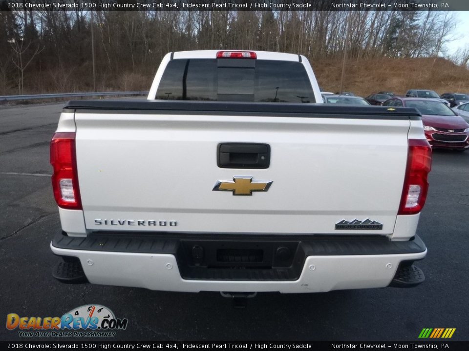 2018 Chevrolet Silverado 1500 High Country Crew Cab 4x4 Iridescent Pearl Tricoat / High Country Saddle Photo #4