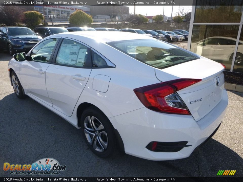 2018 Honda Civic LX Sedan Taffeta White / Black/Ivory Photo #2