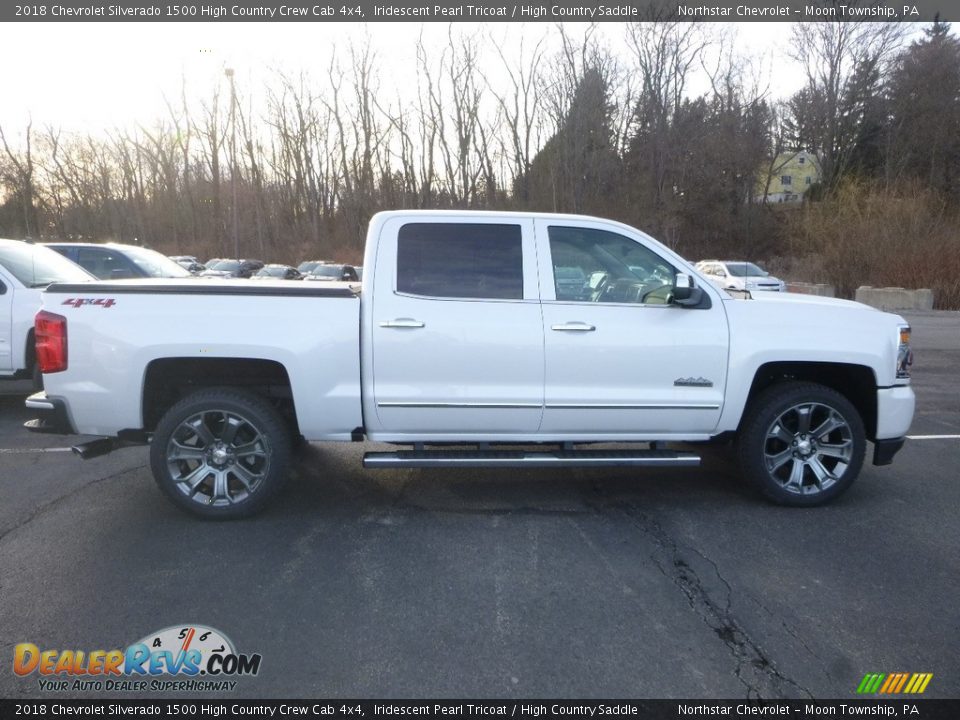 2018 Chevrolet Silverado 1500 High Country Crew Cab 4x4 Iridescent Pearl Tricoat / High Country Saddle Photo #6