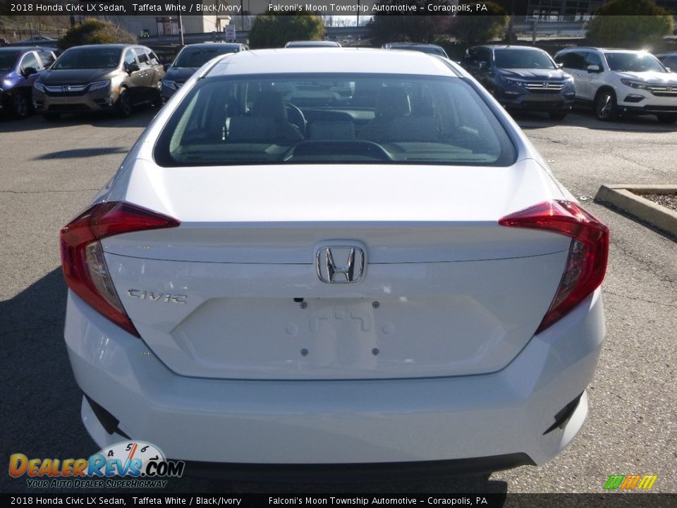 2018 Honda Civic LX Sedan Taffeta White / Black/Ivory Photo #3