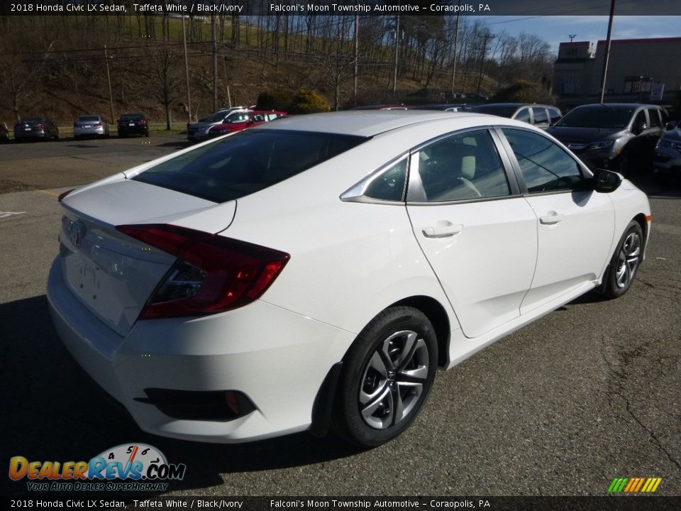 2018 Honda Civic LX Sedan Taffeta White / Black/Ivory Photo #4