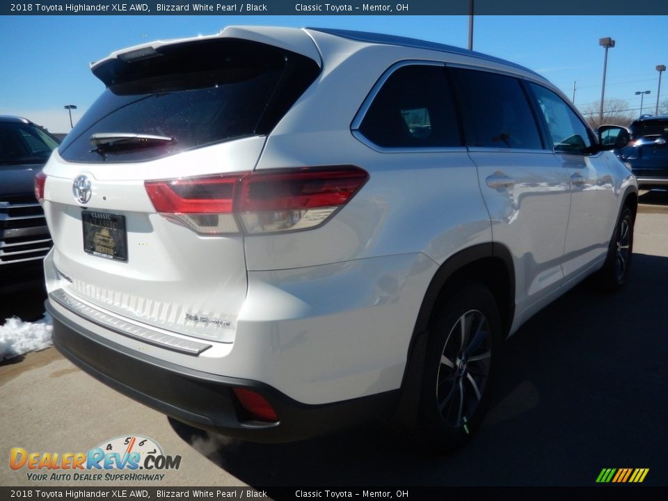 2018 Toyota Highlander XLE AWD Blizzard White Pearl / Black Photo #2