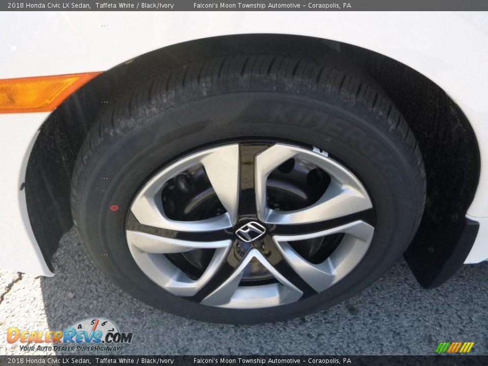 2018 Honda Civic LX Sedan Taffeta White / Black/Ivory Photo #7