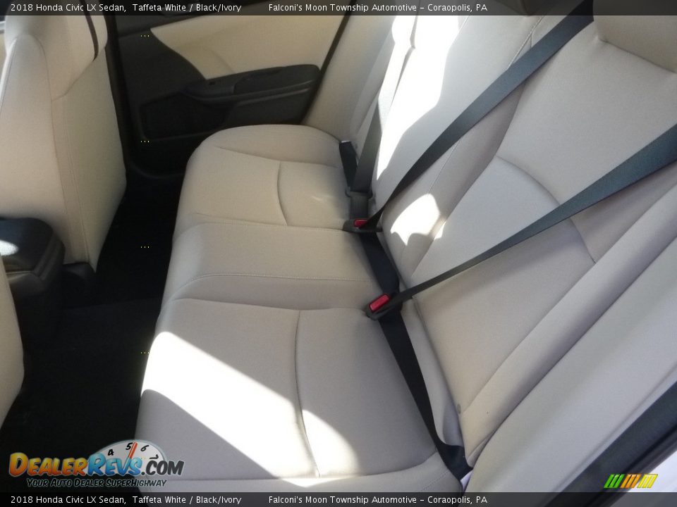 2018 Honda Civic LX Sedan Taffeta White / Black/Ivory Photo #9