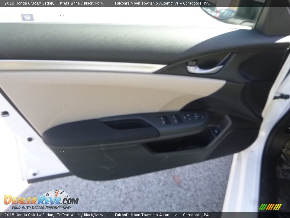 2018 Honda Civic LX Sedan Taffeta White / Black/Ivory Photo #11