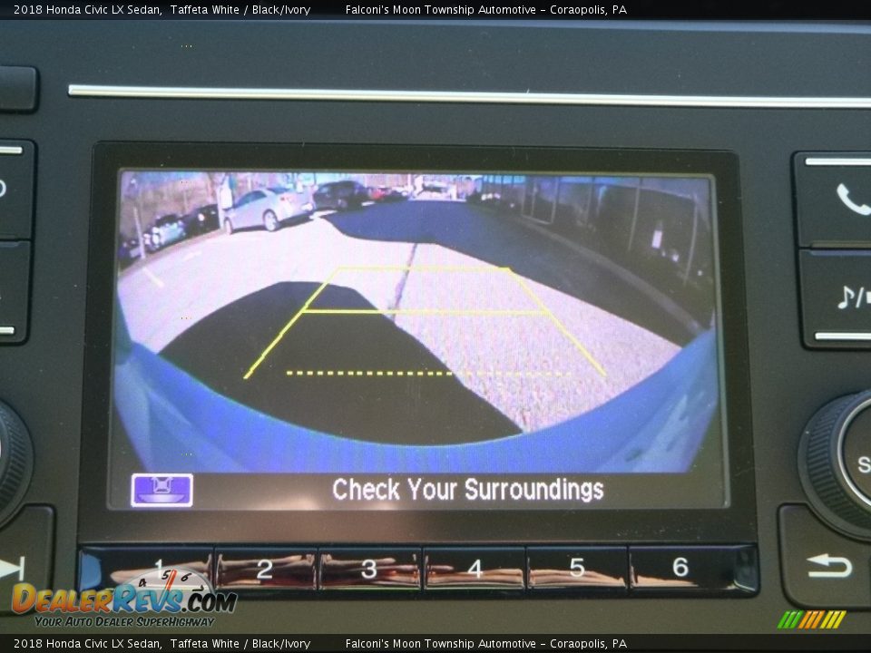 2018 Honda Civic LX Sedan Taffeta White / Black/Ivory Photo #15