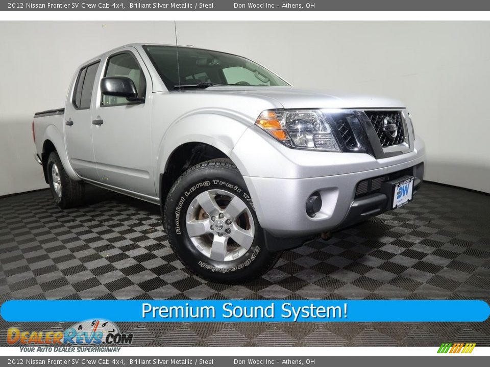 2012 Nissan Frontier SV Crew Cab 4x4 Brilliant Silver Metallic / Steel Photo #1