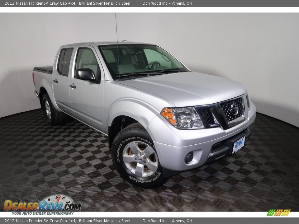 2012 Nissan Frontier SV Crew Cab 4x4 Brilliant Silver Metallic / Steel Photo #3