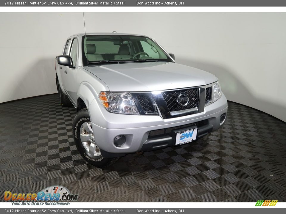 2012 Nissan Frontier SV Crew Cab 4x4 Brilliant Silver Metallic / Steel Photo #4