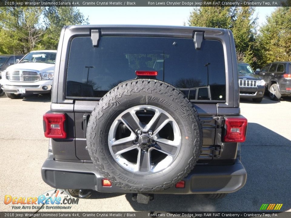 2018 Jeep Wrangler Unlimited Sahara 4x4 Granite Crystal Metallic / Black Photo #4