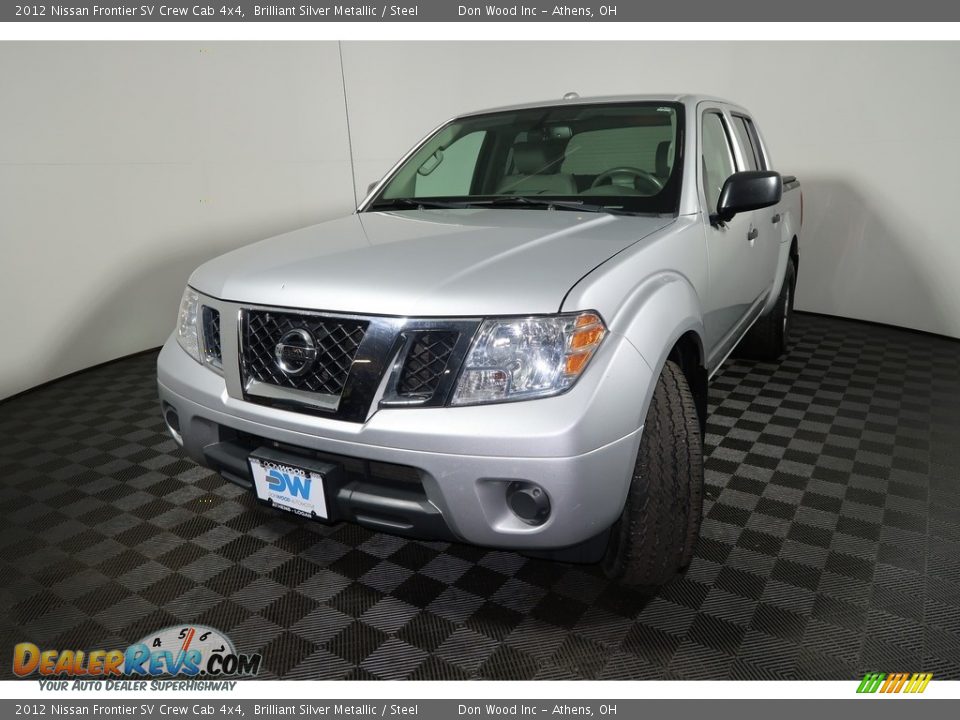 2012 Nissan Frontier SV Crew Cab 4x4 Brilliant Silver Metallic / Steel Photo #6