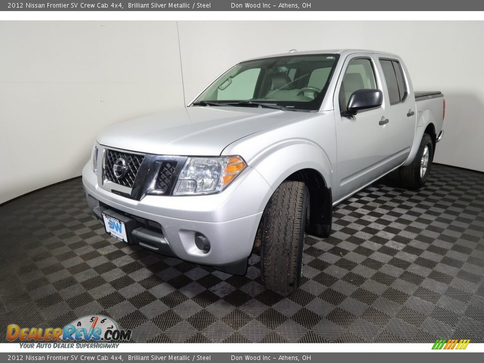 2012 Nissan Frontier SV Crew Cab 4x4 Brilliant Silver Metallic / Steel Photo #7
