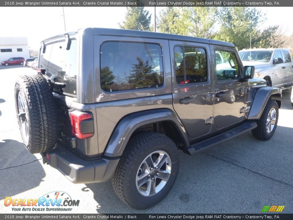 2018 Jeep Wrangler Unlimited Sahara 4x4 Granite Crystal Metallic / Black Photo #5