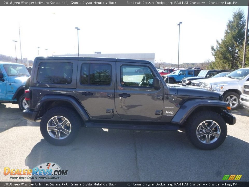 2018 Jeep Wrangler Unlimited Sahara 4x4 Granite Crystal Metallic / Black Photo #6