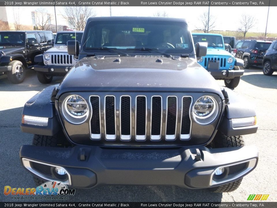 2018 Jeep Wrangler Unlimited Sahara 4x4 Granite Crystal Metallic / Black Photo #7