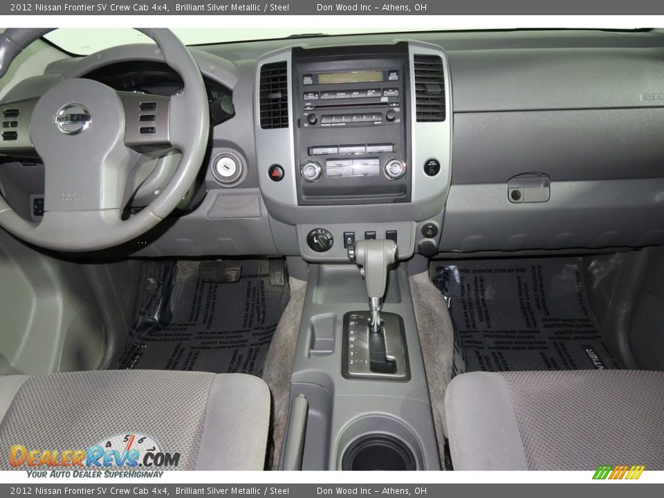 2012 Nissan Frontier SV Crew Cab 4x4 Brilliant Silver Metallic / Steel Photo #13