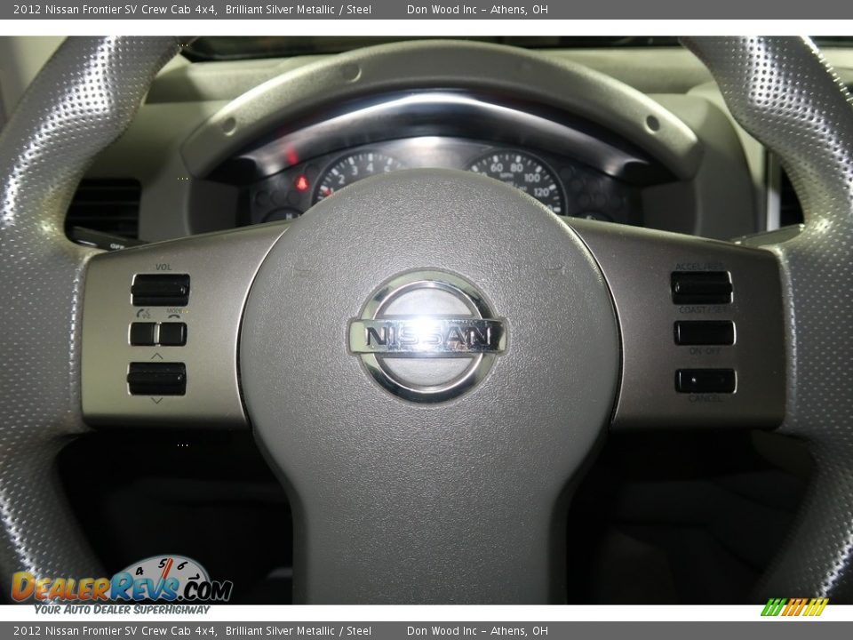 2012 Nissan Frontier SV Crew Cab 4x4 Brilliant Silver Metallic / Steel Photo #14