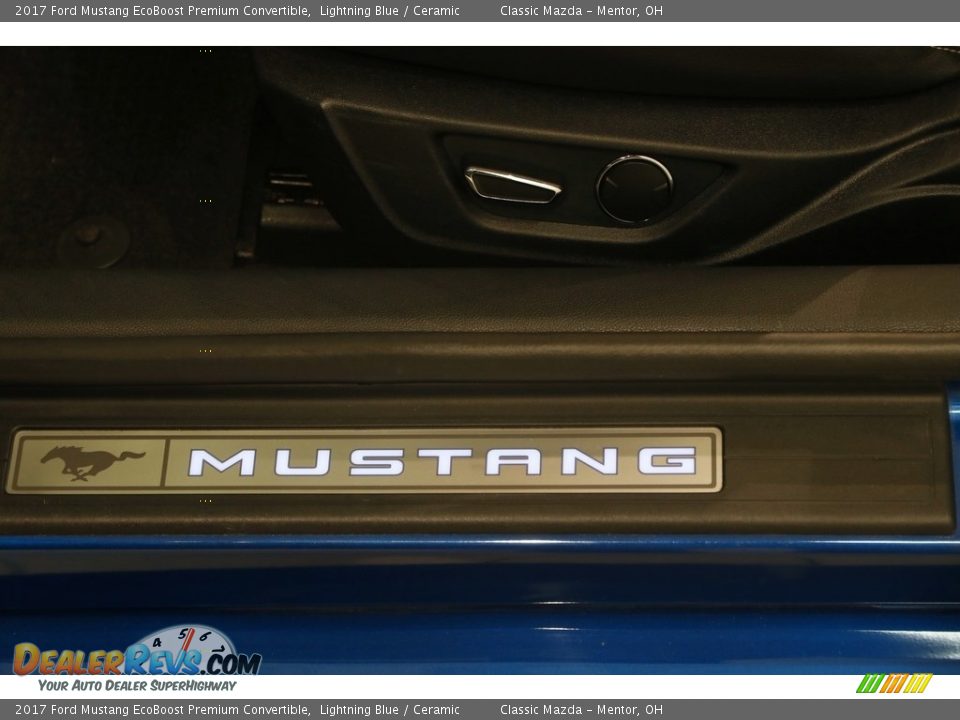 2017 Ford Mustang EcoBoost Premium Convertible Lightning Blue / Ceramic Photo #5