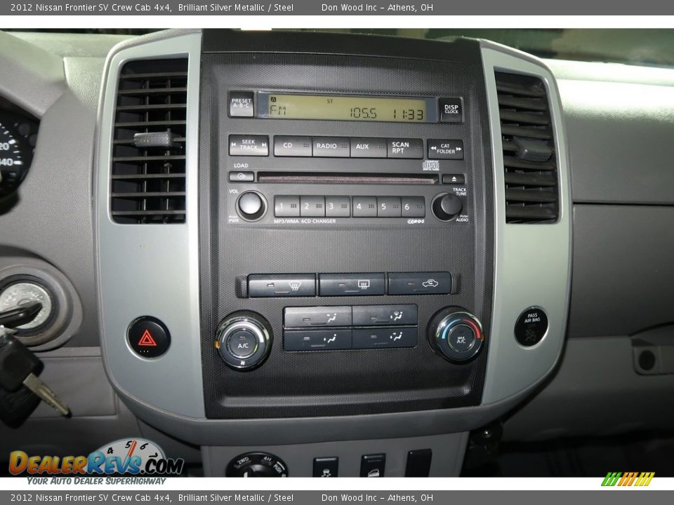2012 Nissan Frontier SV Crew Cab 4x4 Brilliant Silver Metallic / Steel Photo #16